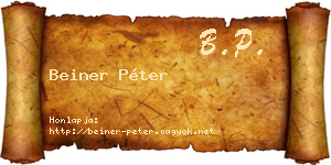 Beiner Péter névjegykártya